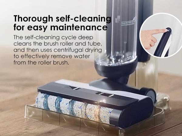 Tineco FLOOR ONE S5 Smart Cordless Wet-Dry Vacuum Cleaner and Mop for Hard Floors, Digital Display, Long Run Time, Great for Sticky Messes and Pet Hair, Space-Saving Design