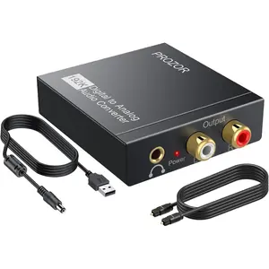 192khz digital to analog audio converter dac digital spdif optical to analog lr rca converter toslink optical to 35mm jack adapter for ps3 hd dvd ps4 amp apple tv home cinema