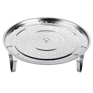 Stainless Steel Steamer Rack, Multi-functional Steam Tray with Removable Legs, Cookware Accessories for Home Kitchen
