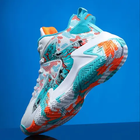 Men's Patchwork Pattern Lace-up Sneakers, Round Toe High Top Non-slip Running Shoes, Casual Comfortable Breathable Sports Shoes, All-match Walking Shoes, Outdoor Sneakers, Fashion Running Sneakers, Fashionable Running Shoes