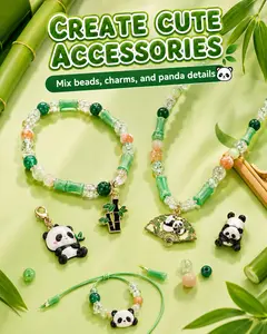 【Good】Panda Digging Treasure Soap Mystery Box Toy Chinese Style Bracelet Beads DIY Handmade Soap Safe Non-Toxic Colorful Engaging for Sensory Play and Creative Expression for Girls and Kids