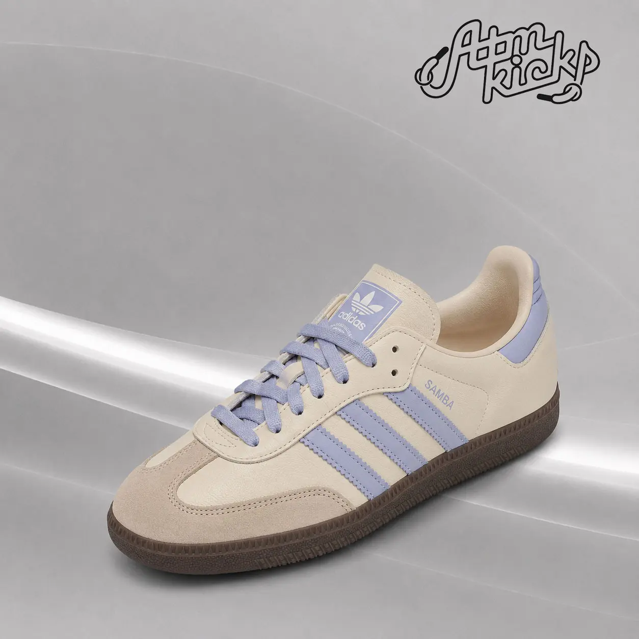 adidas Samba OG Cream White Violet (Women's) Women's Authentic Shoes Footwear Sneaker Trainer Comfortable Walking Fashion Trending Gift