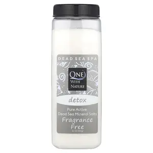 One with Nature Dead Sea Spa, Mineral Salts, Detox, Fragrance Free, 32 oz (907 g)