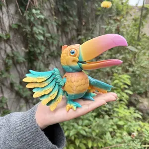 3D Printed Long Beak Bird Statue Ornament, Decorative Sculptures, Nature Ornaments, Desktop Statue, Home Decor with Realistic Eyes, Christmas Gift, Suitable for Any Occasion, Birthday Present, Ornaments Statues