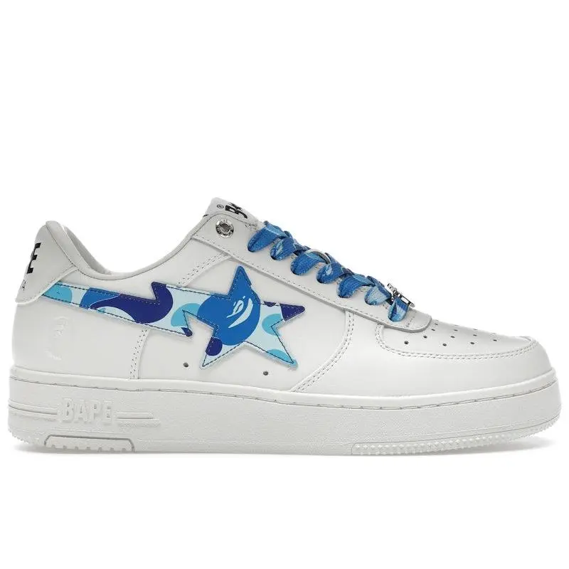 BAPE Men's A Bathing Ape Bape Sta Low ABC Camo White Blue (2025), from StockX