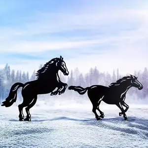 Horse Silhouette Garden Stakes, Unique Yard Ornaments for Horse Lovers, Perfect Gift for Men and Women, Garden Decoration