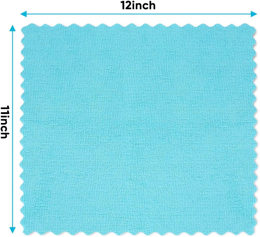 Microfiber Cleaning Cloth 24 Pack Highly Absorbent Reusable Lint Free Cloths for House Kitchen Car Care 12x11 inch Glass Towels Super Soft Effective Cleaning