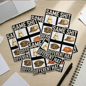 Anti Trum.p Sticker, Different Hat Decal, Anti Fascist Satire Sticker, Protest MAGA Stick