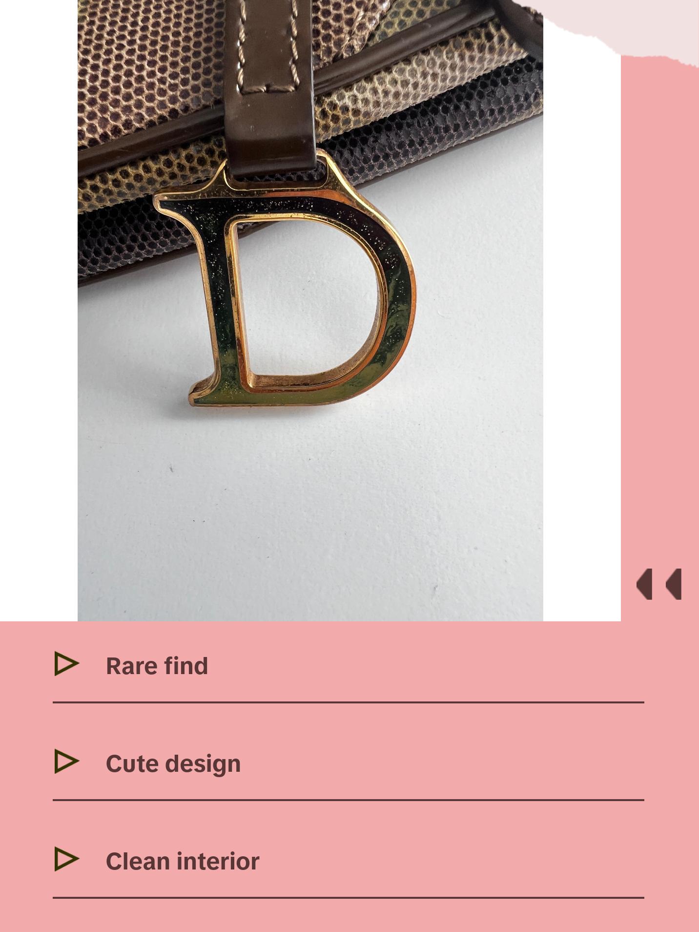 Pre-owned Dior leather Shoulder Bags Extremely rare small size camouflage saddle bag