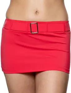 Pinup Doll Flirtatious Low Rise and Belted Mini Skirt