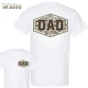 Dad Est 2026 T-Shirt - Small Front Chest Dad Badge , Large Camo Dad Est 2026 Back Print , Proud New Father Lifestyle , Daily Casual Outdoor Wear , Graphic Tee Shirt , Gift For New Dad 2026