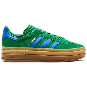 adidas Gazelle Bold Green Blue Gum Women's Fashion Shoes New