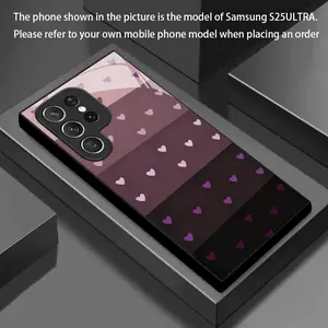 Purple Heart Gradient New Black Phone Case Tempered Glass for Samsung Galaxy S26 S25 S24 S23 S22Pro S21 S20 Fe Plus Ultra Pro A56 A55 A54 A53 A52 A51 A36 A35 A34 A32 A26 A25 A24 A23 A16 A15 A14 A06 A05 A03s