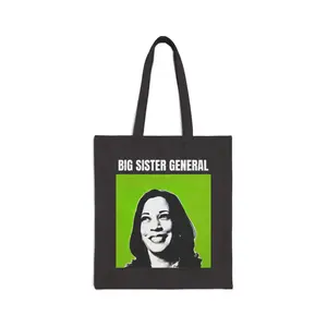 Kamala Harris 2024: BIG SISTER GENERAL Cotton Canvas Tote Bag (Project Coconut)