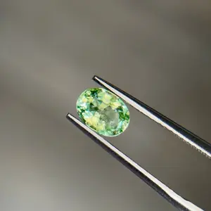 0.87 ct Natural Paraiba Tourmaline Neon Green – Oval Cut – Mozambique – AIG Certified