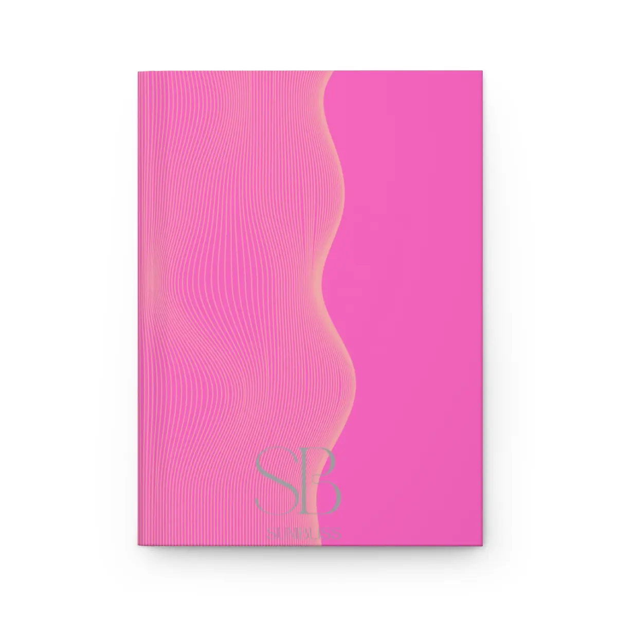 Pink Wave Notebook- 5.75"x8", Matte, Hardcover, 150 Lined Pages