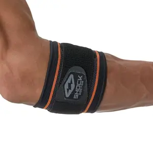 Shock Doctor Compression Knit Tennis/Golf Elbow Sleeve with Gel Support & Strap Breathable Moisture Wicking Adjustable for Pain Relief