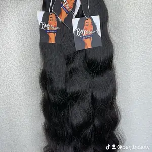 BerjBeauty Cambodian Body Wave Human Hair Bundles – 3 Bundle Set, Soft, Thick, Natural Black
