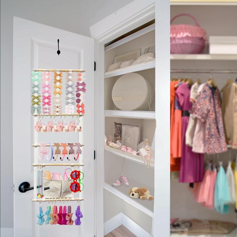 Headband Holder Hair Bows Organizer for Girls,  Headbands Hair Accessories Organizer Storage Wall Hanging Decor for  Girls Room