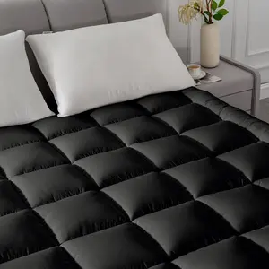 【Back To School】Mattress Pad Quilted Fitted Mattress Protector Cooling Pillow Top Mattress Cover Breathable Fluffy Soft Mattress Topper with 8-21" Deep Pocket