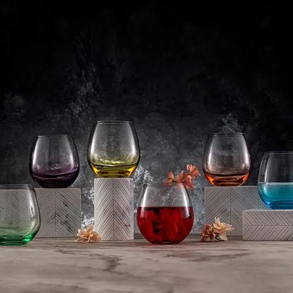 Joyjolt Hue 6-pc. Colored Stemless 15 oz. Wine Glasses Joyjolt Hue 6-pc. Colored Stemless 15 oz. Wine Glasses