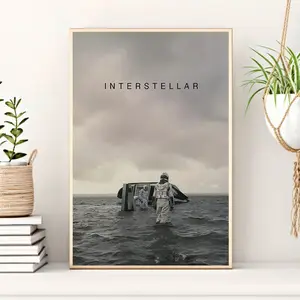 1pc of Frameless Canvas, Interstellar Movie Poster Canvas, Unique Creative Wall Art, Suitable for Living Room, Bedroom, Office, Dining Room, Bar Wall Decoration, Artwork, Perfect Gift And Decor, Poster