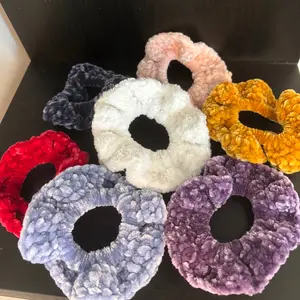 Handmade Crochet Velvet Scrunchies