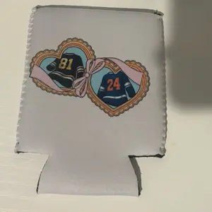 Heated Rivalry Koozie - Drinkware with Heart Design and Numbers 81 & 24 for Sports Fans