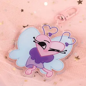 Flutter Dandy’s World Keychain, Dandys World Anime Keychains, Dandy’s World Flutter Keychain, Dandy’s World Keycharm Gift, Kawaii Keyring Accessories