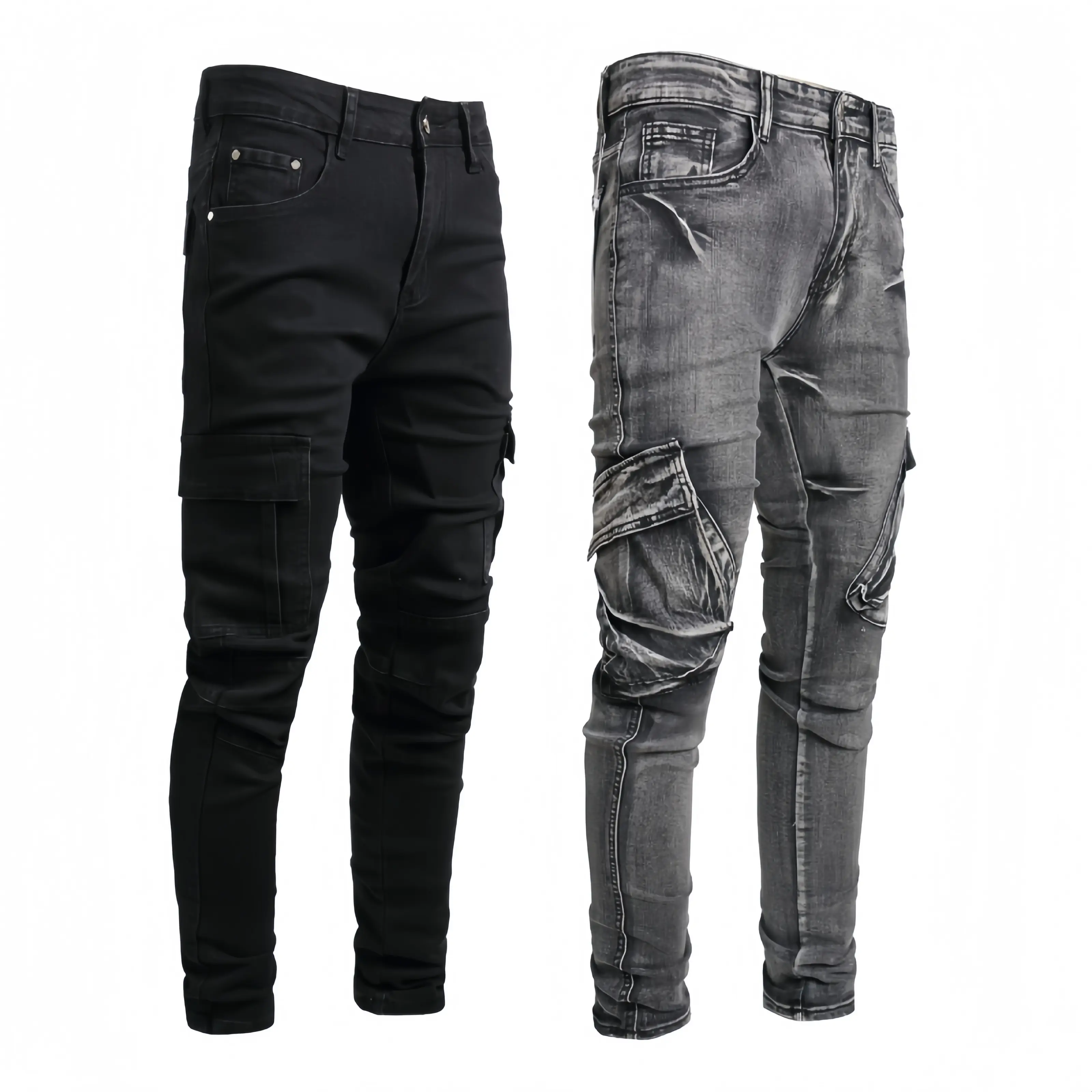 (2 Pack)Black-GREY CARGO