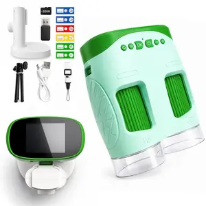 Portable Handheld Microscope Camera, 2.0 Inch Screen, 1000x Magnification, Photo and Video, Stem Science Toy for Ages 3-12
