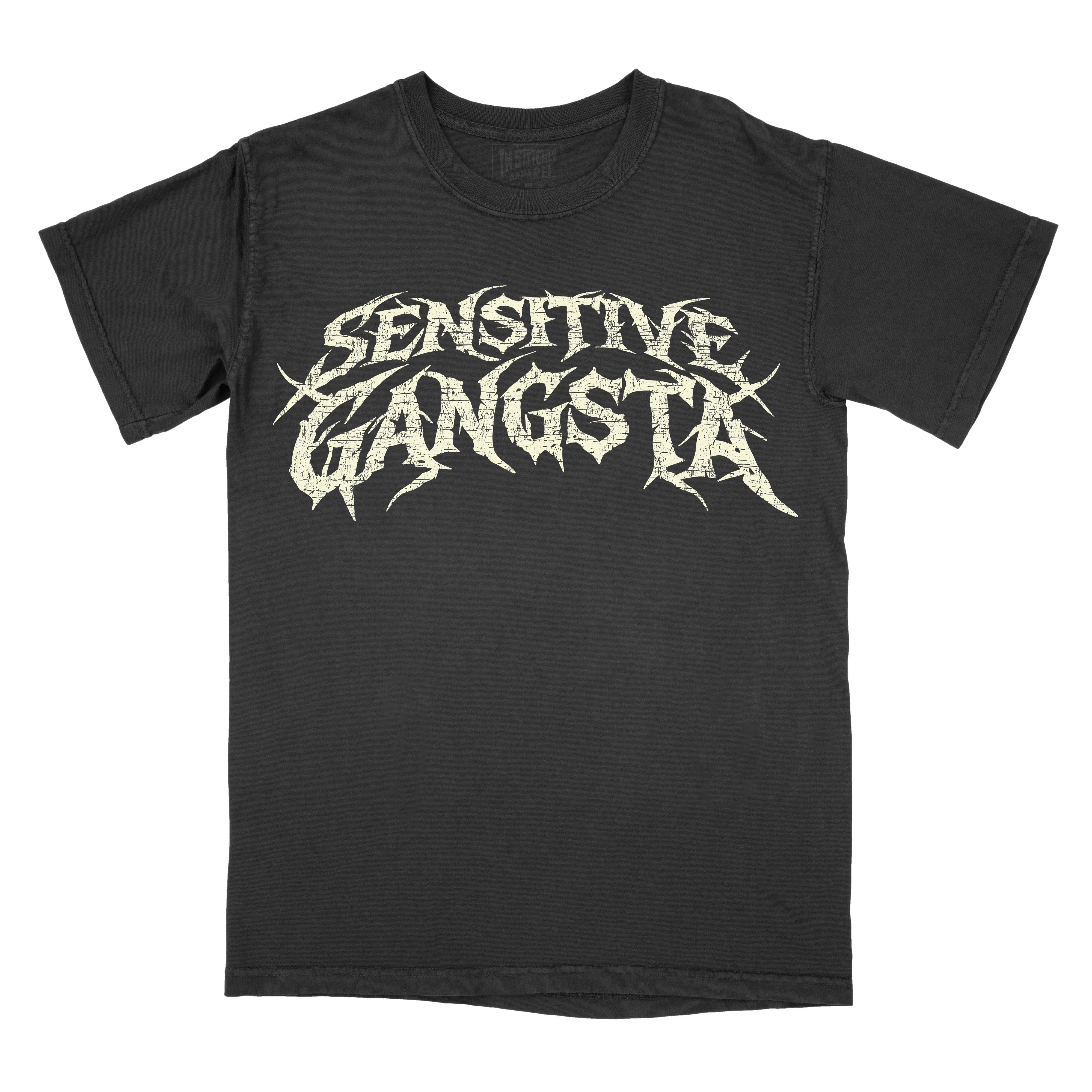 Sensitive Gangsta Comfort Colors Unisex T-shirt Gothic Alternative Fashion Top Tshirt Streetwear Short sleeve Printed Graphic Tee Cotton Alt Goth
