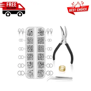 1200PCS Jump Rings for Jewelry Making Kit (Silver)