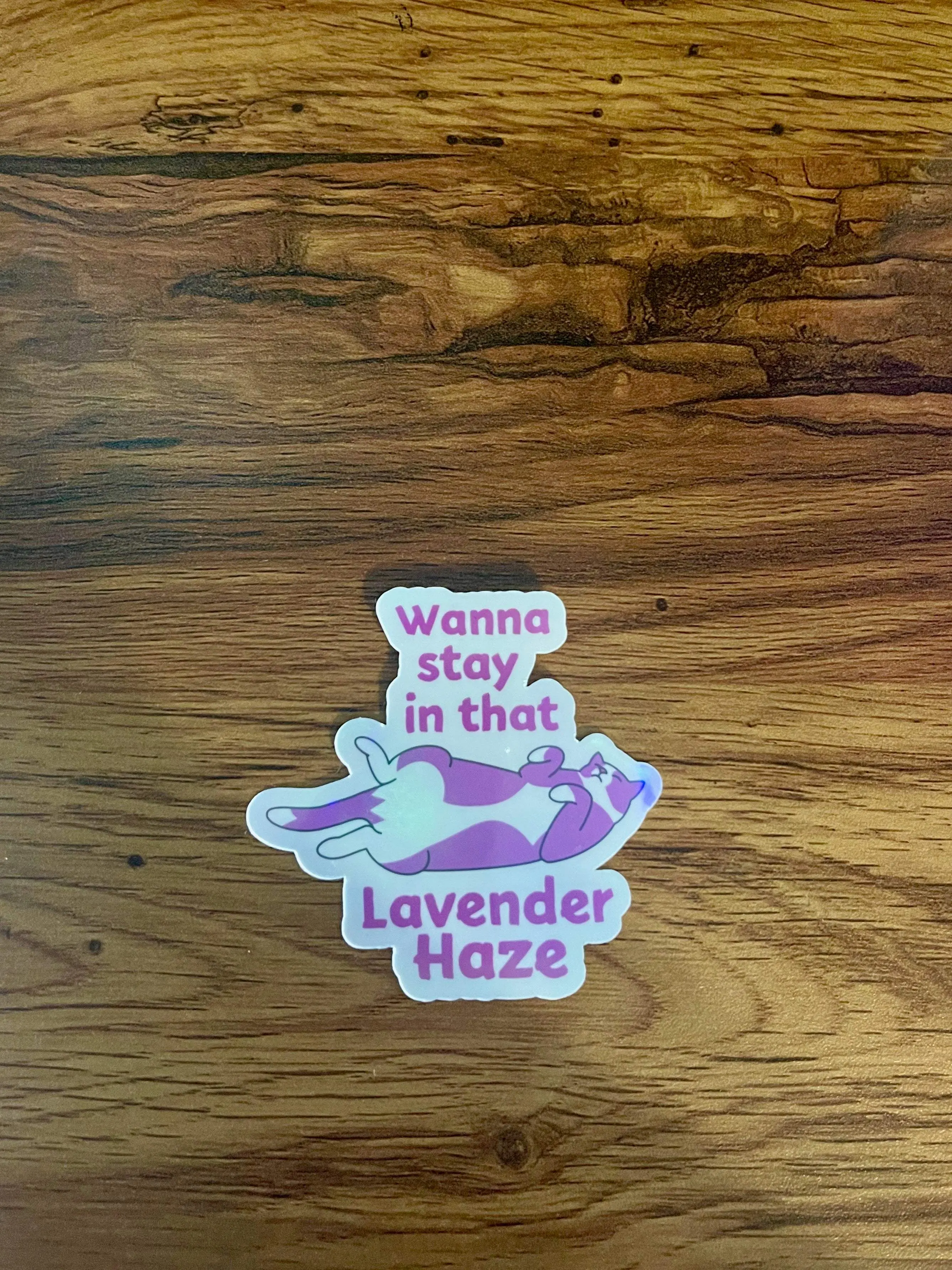 Lavender Cat Sticker