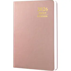 KESOTE Daily Hourly Planner 2026 Full Page per Day, 2026 Diary 5.7 X 8.3 Hardcover Appointment Book Agenda 12 Month, A5 Diary Notebook Planner Christmas Gift, Rose Gold Kesote