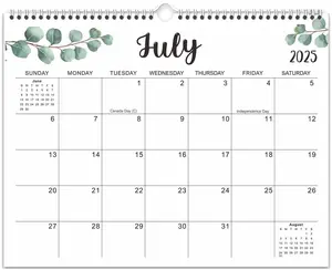 Calendar 2025-2026 - 18 Monthly Wall Calendar 2025-2026 from July 2025 to December 2026, with Thick Paper for Planning and Organizing for Home or Office,14.5" x 11.5",Green