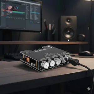 2.1CH 50W+100W Bluetooth 5.0 Audio Amplifier Board with Bass Treble Control for DIY Speaker Home Theater Sound System