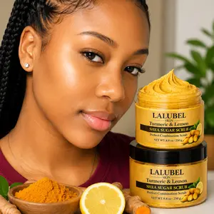 LALUBEL Shea Sugar Scrub Face & Body Exfoliating Moisturizing Glow Scrub 8.8oz