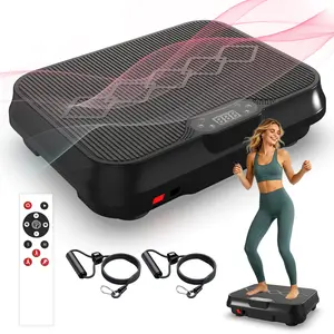 Dufominc Vibration Plate Exercise Machine (Vibration Plates) for Home Gym - Remote Control, Resistance Bands, Adjustable Speeds, Smart Modes, Anti-Slip Design, Quiet Motor, Complete Workout Kit (Fits Max Weight), The Vibration Plate