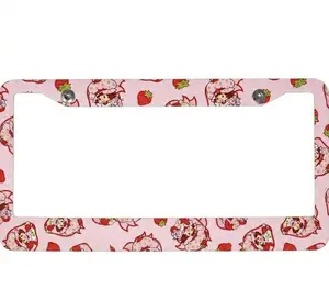 Strawberry Shortcake Pink License Plate Frame, Car Accessories