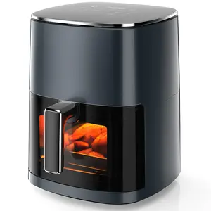 Air Fryer 6 Quart Capacity with Window Square Air Fryer 12-in-1 Air Fry, Roast, Reheat, Dehydrate, Bake, Steam with 400F