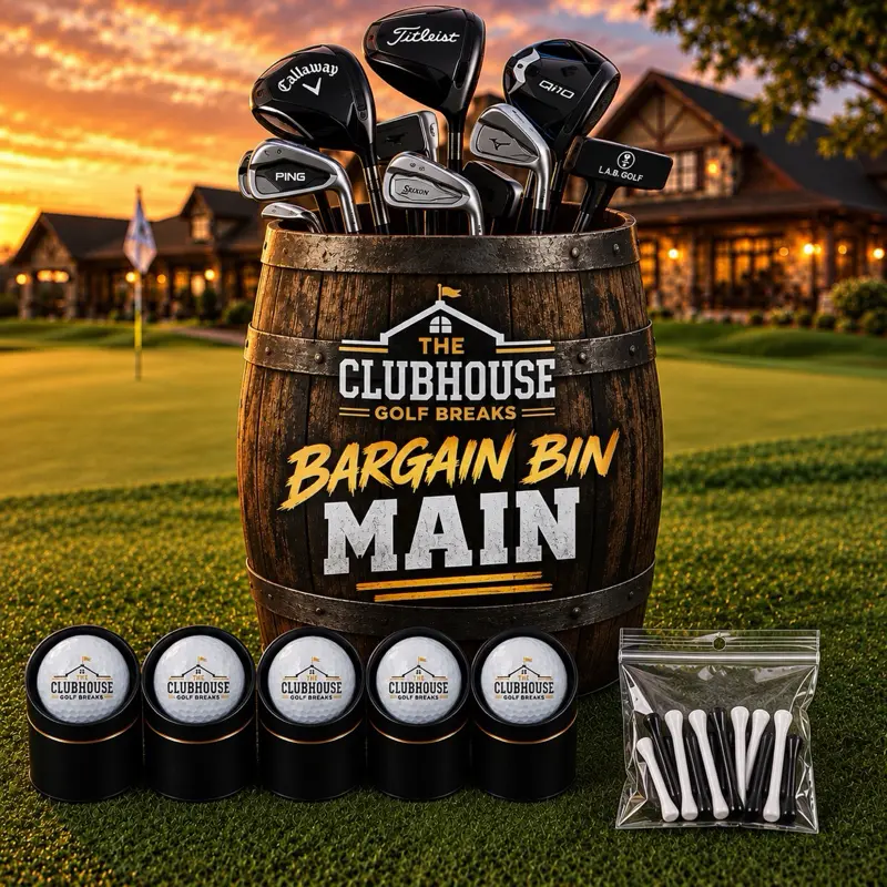 BARGAIN BIN 5 way Pick Your Brand Spot Golf Club Mystery Box or Golf Accessories/ Memorabilia Break
