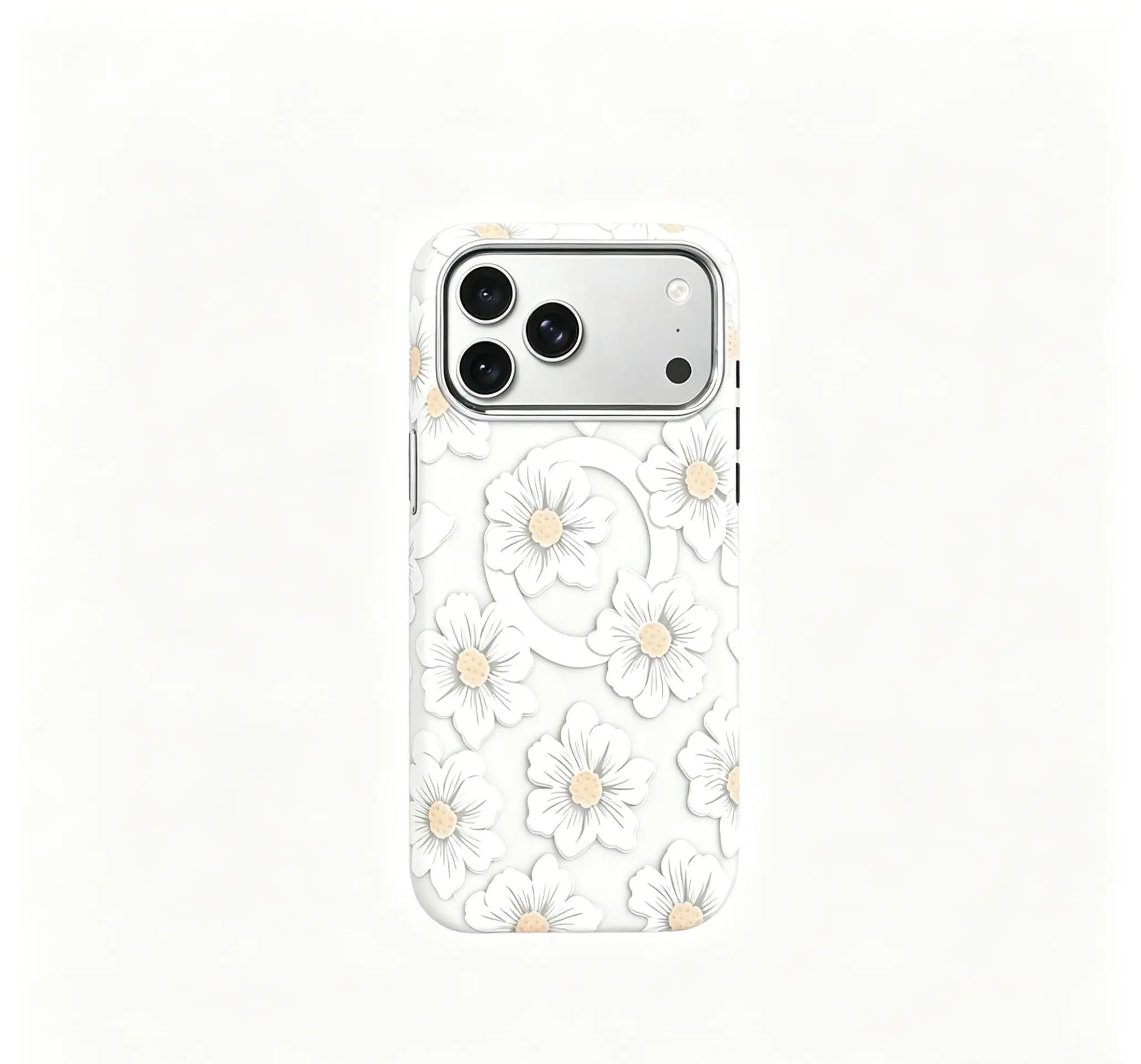 Flower Series Phone Cases: Magnetic cases designed for the Apple 16 Pro and Apple 16 Pro Max series, featuring military-grade protection, superior drop resistance, and long-lasting anti-yellowing properties, with full support for wireless charging.
