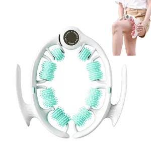 Yoga Massage Roller with 8 Rings - Fascia Roller for Muscle Relaxation, Leg Workout & Yoga