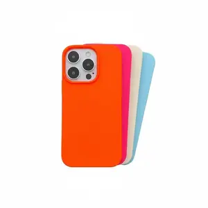 Light beige silicone macaron-style shockproof semi-enclosed protective case, unisex birthday gift, compatible with iPhone 16, 15, 14, 13, 12, 11, Xs, Xr, smartphone case b5.