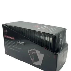 (BOX OF 25) White Bordered 35-55pt mags with inner sleeves - Pack of Mag Bags included
