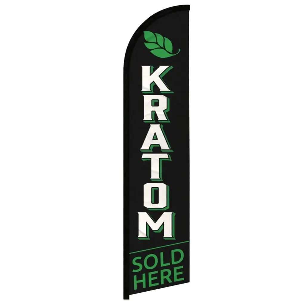 Kratom Sold Here Windless Banner Flag, Decorative Banner, Standing Banner