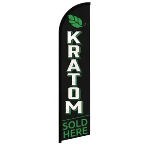 Kratom Sold Here Windless Banner Flag