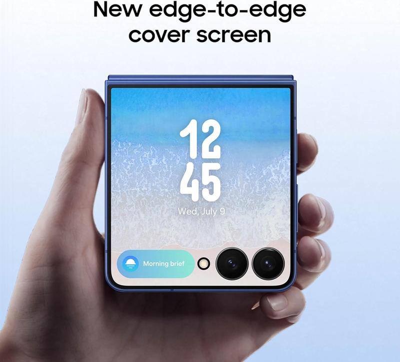 REFURBISHED Samsung Galaxy Z Flip 7 5G Android AI Smartphone 2025 US Version Large Screen 256GB - Blue Shadow - Excellent