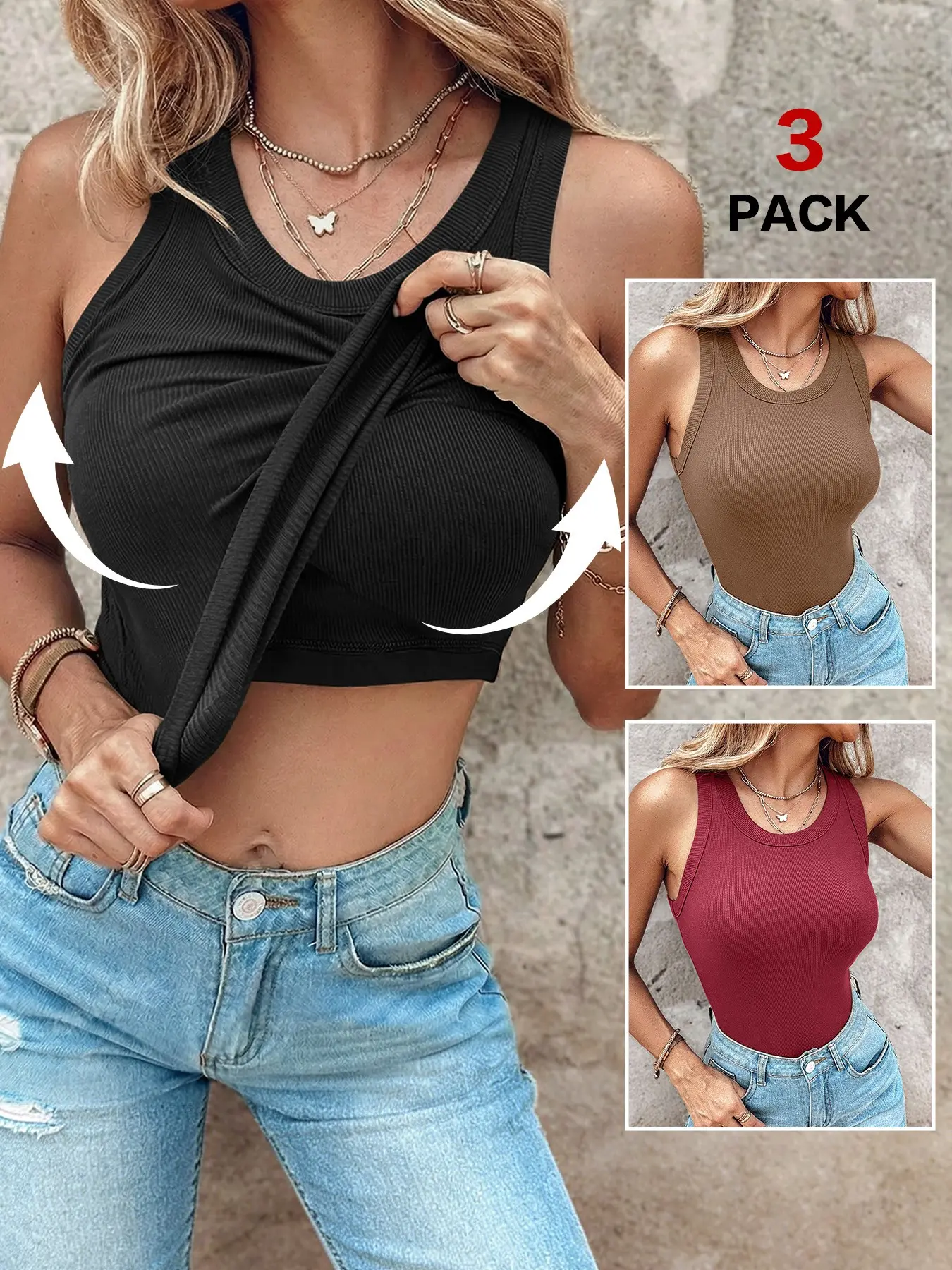 Black + Khaki + Burgundy